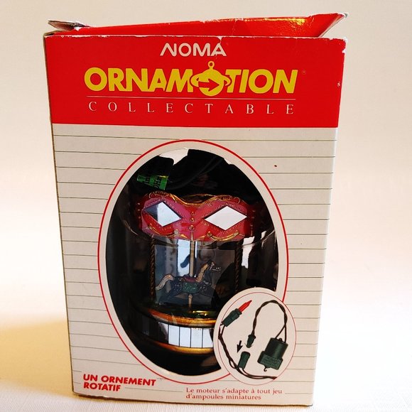 NOMA Ornamotion Carousel Horses Box Motor Ornament - Picture 6 of 9